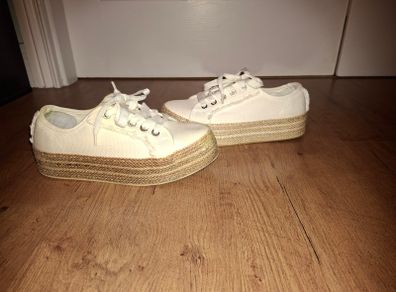 Great pair of Next canvas/jute shoes, size 4, like NEW