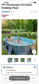 Portable folding swimming pool
