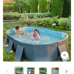 Portable folding swimming pool