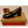 PieSanto Black Leather Court Shoes EU35 UK2 Wide G Fit Block Heel New Boxed  CAN POST Image 2