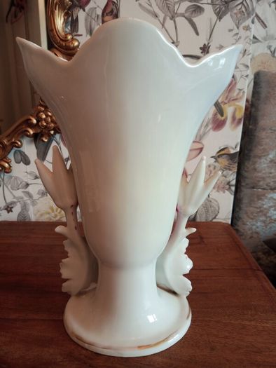 Antique French Porcelain Cornet Vase. Circa 1900
