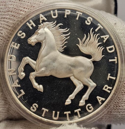 Germany State Capital Stuttgart Silver Proof Medal The Lord Mayor