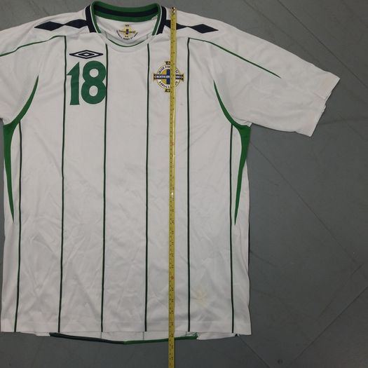 Player Issue (L) Northern Ireland 2008 Jersey Shirt Umbro Vintage Retro Away Soccer Football Irish Green Norn iron Large