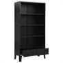 Bookshelf Industrial Black 90x40x180 cm Steel Image 8