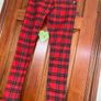 Topman Red Tartan Stretch Skinny Trousers Size 28S W28 L30 New Image 9