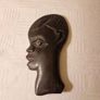 African carved black wood profile silhouette wall hanging Image 5