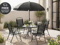 main image for ad Garden Furniture Set  Table, 4 Chairs &amp; Parasol