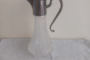 Vintage Silver-plated Mounted Moulded Glass Decanter