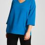 PLUS SIZE (22) Blue Lattice Back Top. New Image 2