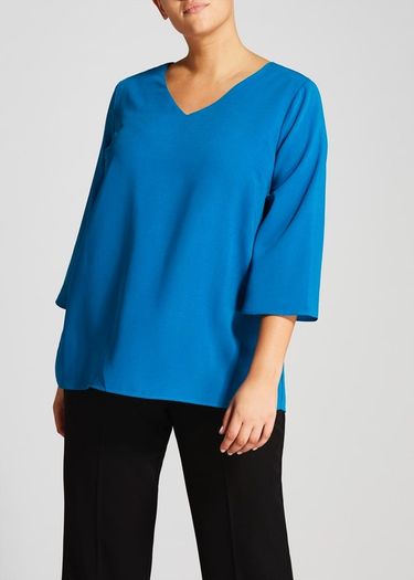 PLUS SIZE (22) Blue Lattice Back Top. New
