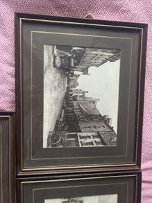 Sepia tones hand printed photographs taken from the original glass plates of W Lawrence
