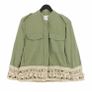 Fab Zara Boho Khaki Lightweight Shacket with Crochet Trim Detail  Size Large UK 12 Image 2