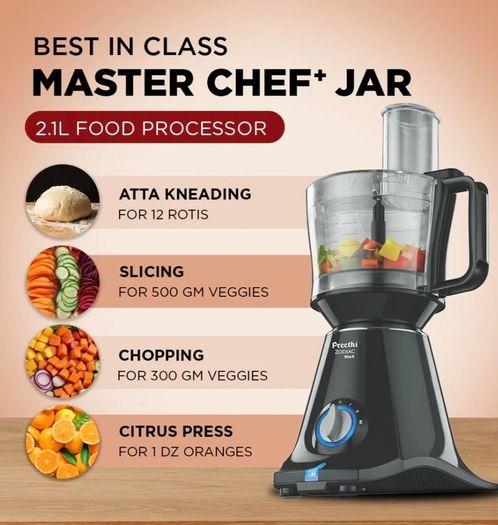 Preethi Zodiac Black Mixer Grinder