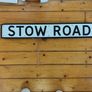 Vintage Heavy Metal "Stow Road" Street Sign Image 2