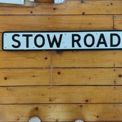 Vintage Heavy Metal "Stow Road" Street Sign