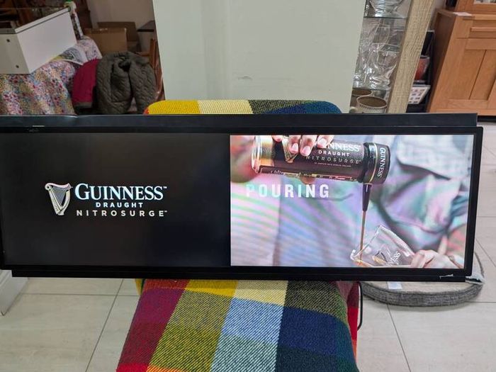 Large Guinness Lighted Display Sign Man Cave
