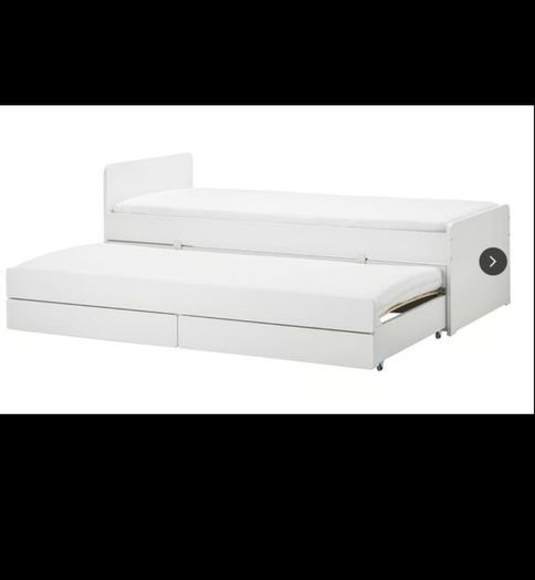 Sklat bed frame with pull out bed and storage