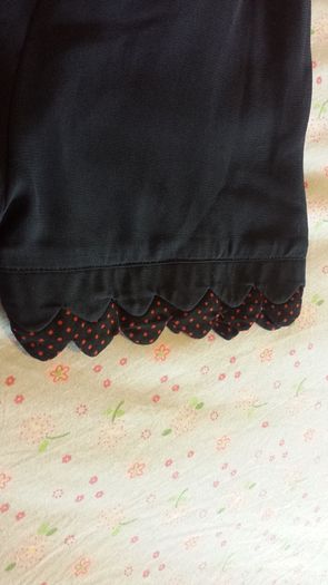 Navy And Coral Pink Blouse