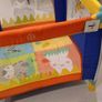Bright and colorful square baby playpen featuring a cheerful animal safari theme. Image 3