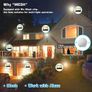 2 Pack Flood Lights Outdoor With Alexa 500W Equivalent 5000LM Bluetooth APP Control, Warm White+1600 Million RGB Colours,No WiFi No Hub,IP66 Waterproof UK 3-Plug Image 5
