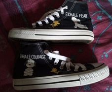 Snoopy and woodstock yoga high tops - size 37
