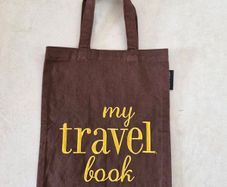 My travel book bag brown small
