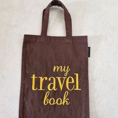 My travel book bag brown small