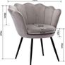 Velvet  Armchair Metal Black Legs Image 2