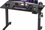 NEW SALE | Height Adjustable Electric Standing Desk - 100x60 cm Stand Up Table Desk Thick Splice Board, Smart Control Panel 3 Memory Heights, Anti-Collision System, Sit Stand Desk for Home Office