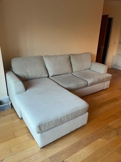 L Shape Couch in cream
