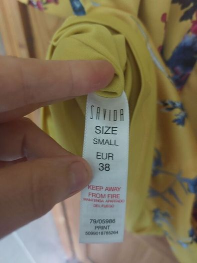 Mustard floral mini dress (free postage)