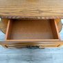 Oak Dressing Table or Console Table with Matching Stool Image 3