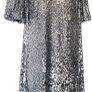 Kelly Brook Silver Sequin Dress Image 6