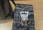Lovely gift idea Pilgrim gold plated drop earrings with tan brown crystal stones