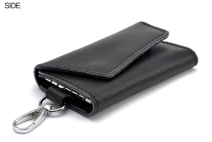 Leather Keychain Car Key Case Bag for Keys Organizer Money Card Holder Pouch