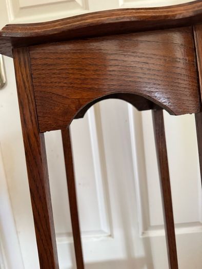 Vintage Solid Oak Plant Stand/Jardiniere Table - Two Tier
