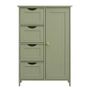Bathroom Storage Cabinet with Drawers Muted Sage Green Image 2
