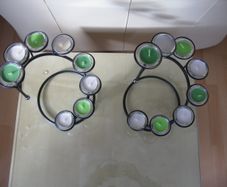 Pair of Spiral Tee Light Holder