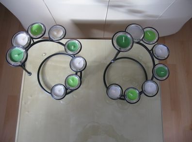 Pair of Spiral Tee Light Holder