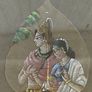 Framed Vintage Indian Peepal Leaf Paintings Image 5