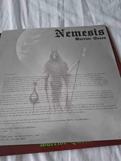 NEMESIS- Warrior Queen LP (Pre-Candlemass band)