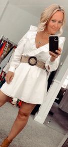ruffle mini dress