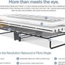 Revolution Folding Bed with Rebound e-Fibre Mattress, Compact, Single Image 4