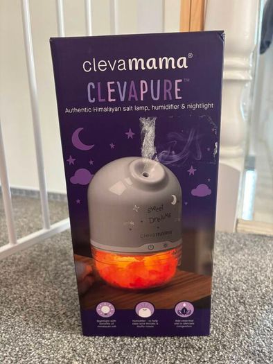 Clevamama clevapure Himalayan salt lamp humidifier and night light