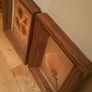 Matching Pair of 'Distressed' Finished Picture Frames with Simple Floral Prints Image 4