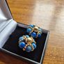 Vintage Clip on Blue Earrings Image 2
