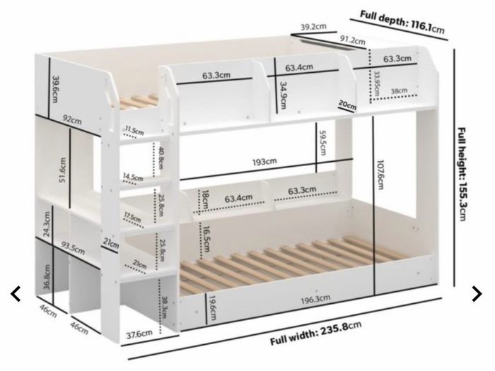 Bunk bed with storage
