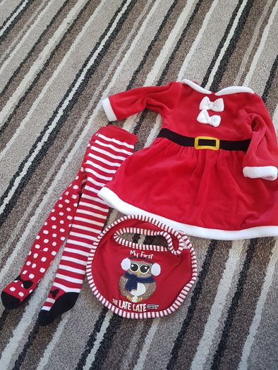 Late late toy show Mrs clause Santa dress 3-6m