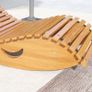 Outdoor Rocking Chair w/ Slatted Seat, Wooden Rocking Chair, 130cm x 60cm x 60cm, Teak Image 8