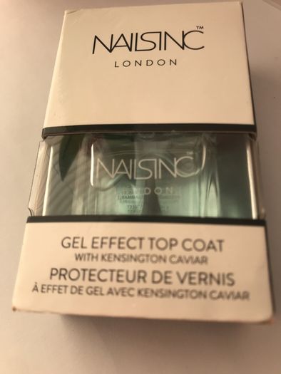 Nails Inc Gel Effect Top Coat with Kensington Caviar - New / Boxed
